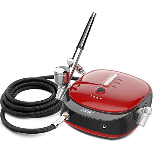 Oasser Mini Kit Aerografo,Airbrush Con Compressore Aerografo Doppia Azione,3 Modalità Saerografo Professionale Per Modellismo,Pasticceria,Unghie,Verni