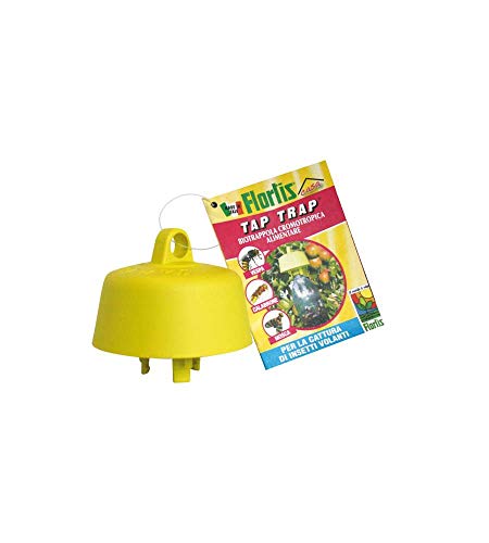 Flortis Tap Trap Biotrappola Cromotropica Alimentare Difesa Piante. Tappo Tap Trap Per Bottiglia. Trappola Calabroni, Trappola Vespe, Mosche. Cattura
