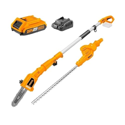 Set Tagliasiepi +Sega Potatore + Asta Telescopica - A Batteria 20V - Cpts201681 Ingco