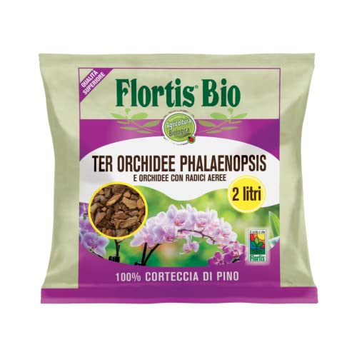 Flortis Terriccio Orchidee/Phalaenopsis 2Lt Cura Piante Giardinaggio Interno Esterno