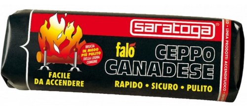 1 Tronchetto Saratoga Gr 1100 Accendifuoco Ceppo Canadese Inodore Lunga Durata