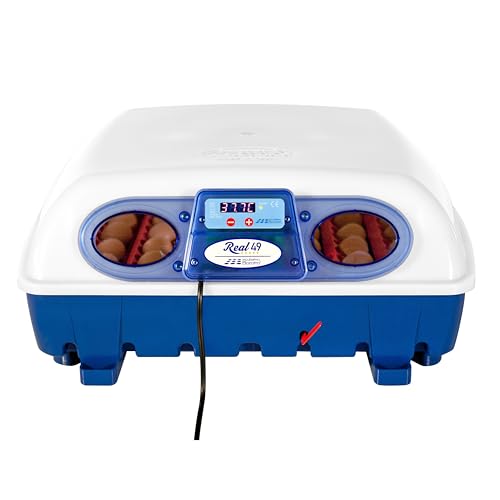 Borotto Real 49 Semi Automatica - Incubatrice Professionale Brevettata, Con Girauova A Levetta - Per 49 Uova O 196 Uova Piccole