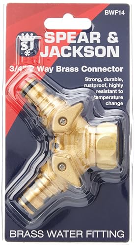 Spear & Jackson Bwf14 - Connettore Per Rubinetto A 2 Vie In Ottone Da 3/4”