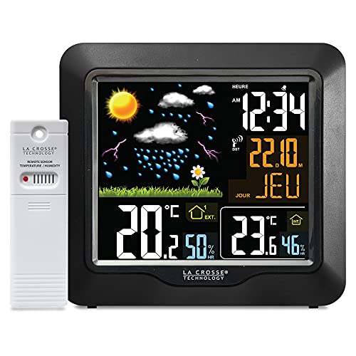 La Crosse Technology - Ws6820 Stazione Meteo Radio-Pilotata Con Cran Lcd Colorato - Nero