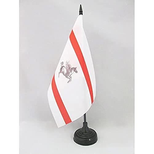 Az Flag Bandiera Da Tavolo Toscana 21X14Cm - Piccola Bandierina Regione Toscana - Regione Italia 14 X 21 Cm