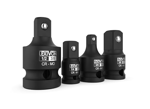 Lexivon Adattatori Per Bussola Ad Impatto, Kit Riduttori Per Bussola 1/4" - 3/8" - 1/2", Per Avvitatore Makita, Milwaukee, Bosch, Per Chiave Dinamomet