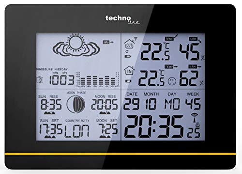 Technoline Ws 6750 Stazione Meteo, Nero