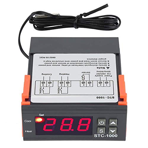Stc-1000 Regolatore Di Temperatura Digitale -50 ℃ ~ 99 ℃ Allarme Termostato Intelligente Led Con Sensore Ac110V-220V