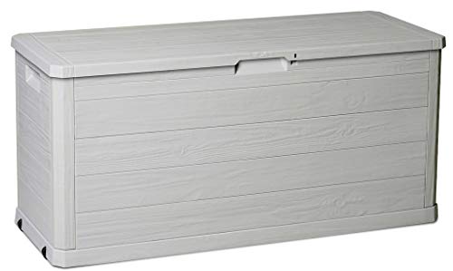 Sf Savino Filippo Baule Cassapanca Contenitore In Dura Resina Di Plastica Grigio Per Giardino Balcone Terrazzo Esterno Interno Piscina