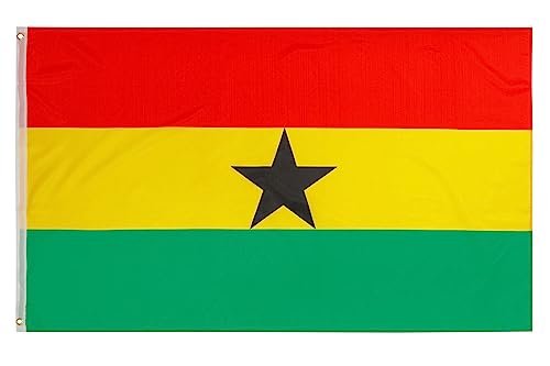 Pheno Flags Bandiera Del Ghana - Bandiera Ghanese 90X150 Cm- Bandiera Nazionale Resistente Alle Intemperie Per Asta Della Bandiera - Poliestere