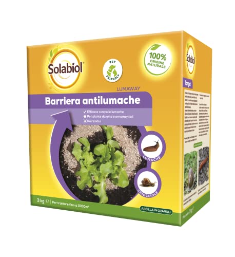 Solabiol Lumaway Disabituante Barriera Anti Lumache E Limacce Totalmente Naturale Biologica Per Orto E Giardino. Soluzione Ecologica E Sostenibile Per