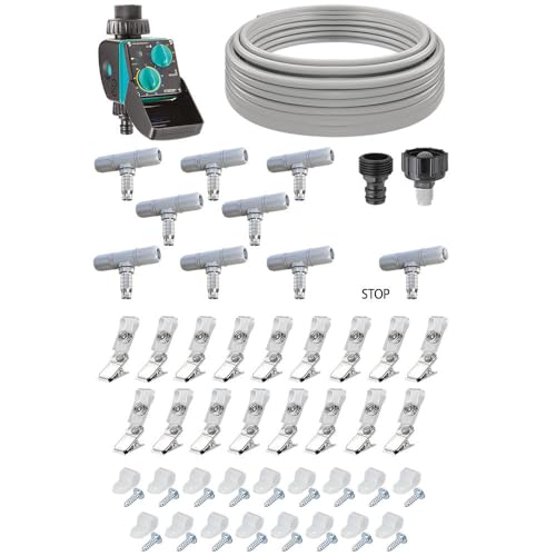 Claber Kit Happy Fresh Evolution 12 M Con Aquauno Mist, Kit Di Raffrescamento Per Giardino