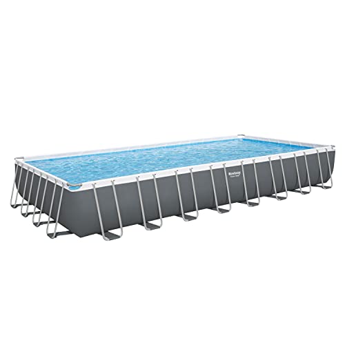Bestway 56623-5 Set Piscina Fuori Terra Power Steel Rettangoalre Da 956X488X132 Cm
