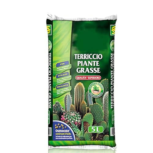 Virsus Terriccio Piante Grasse 072, Capacità 5L, Per Messa A Dimora E Rinvasi, Elevata Capacità Drenante E Buona Ritenzione Idrica, Per Piante Grasse