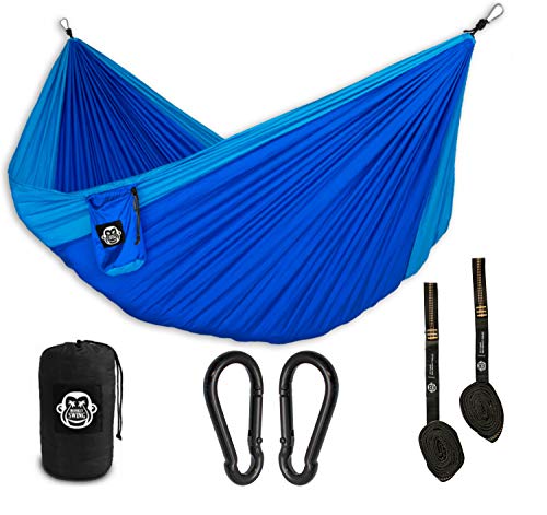 Monkey Swing Hamaca Da Giardino 275X140Cm I Amaca Completo Set I 2X Moschetto, 2X Cinghie I Per Camping, Viaggio, Spiaggia, Foresta