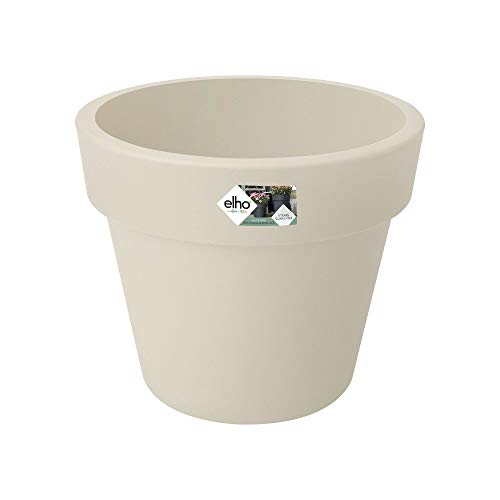 Elho Verde Basics Vaso Alto 30 Cm – Vaso Da Fiori, In Cotone, Bianco, 29.6 X 29.6 X 24.8 Cm