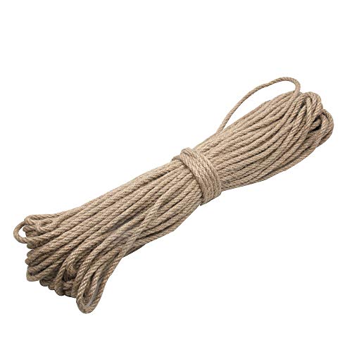 Yavo-Eu Corda Di Canapa, 50M Corda Di Luta, Naturale Corda Per Canapa Ecologica, Per Corda, Artigianato Fai-Da-Te, Giardinaggio, Gatto Che Graffia (6M