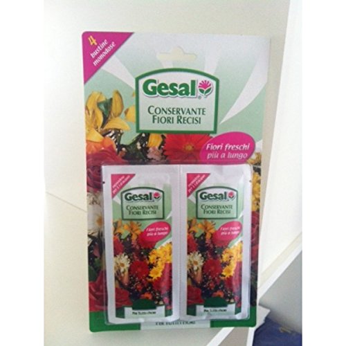 Gesal Conservante Per Fiori Recisi 4 Bustine Monodose Da 20 Ml