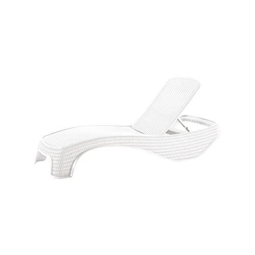 Viscio Trading Atlantic Lettino, Bianco, 197X74X36 Cm