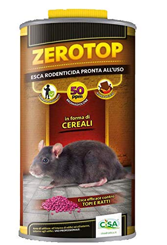 Sonori Cisa Zerotop Grano Cacao Esca Per Topi Pronta All'Uso Aromatizzata Al Cacao Barattolo 1,5 Kg
