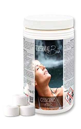 Thermal Bath Ossigeno Attivo 1,2 Kg. In Pastiglie Da 20Gr. Ideale Per Piscina O Idromassaggio (Teuco,Jacuzzi,Dimhora,Intex,Bestway,Ecc.) Spedizione Im