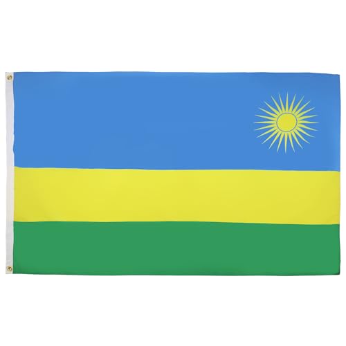 Az Flag Bandiera Ruanda 150X90Cm - Bandiera Ruandese 90 X 150 Cm