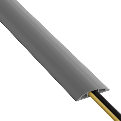D-Line Cc-2/9M Canalina Pavimento, Canalina Cavi, Canalina Passacavi Calpestabile, Passacavo A Pavimento - Cavità Per Cavi = 17Mm (Larghezza) X 9Mm (A