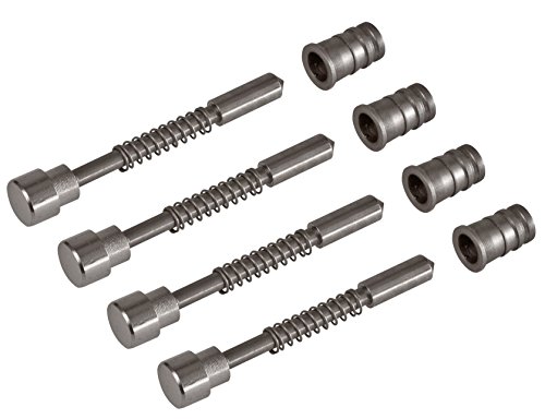 Windhager Set Perni A Molla Per Finestre Antiinsetto, Per Finestre In Legno Con Protezione Dalle Intemperie, 4 Pezzi, Argento, 03628
