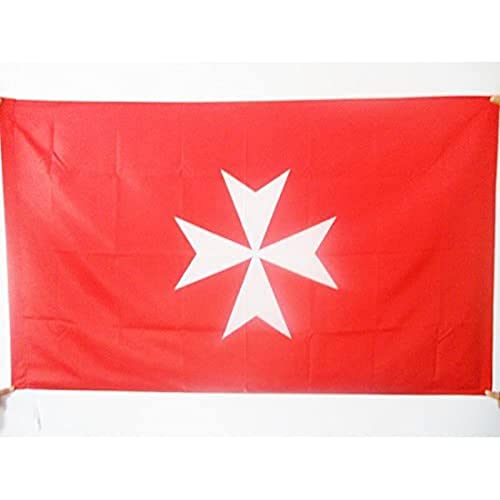 Az Flag Bandiera Attività Sovrano Ordine Di Malta 90X60Cm - Bandiera San Giovanni Di Gerusalemme 60 X 90 Cm Foro Per Asta