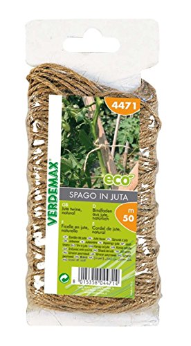 Verdemax 4471 50 M Spago Di Iuta Blister, Colore Naturale