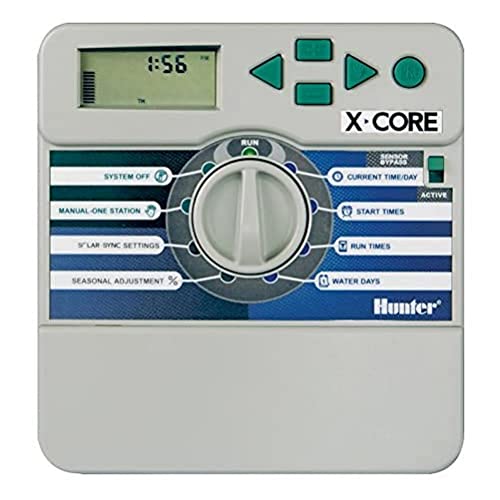 Hunter Irrigazione Computer, X Core 401I 4 Stazioni, Grigio, 25 X 17 X 7 Cm, Na371