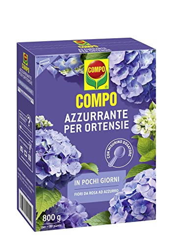 Compo Azzurrante Per Ortensie, Per Impedire L'Ingiallimento Fogliare, Con Misurino Dosatore, 800 G