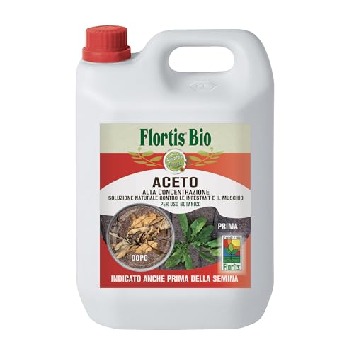 Flortis, Aceto Concentrato, Estratto Da Vino E Frutta, Favorisce La Diminuzione Del Ph Dell'Acqua, Svolge Azione Diserbante, Formato Da 5L