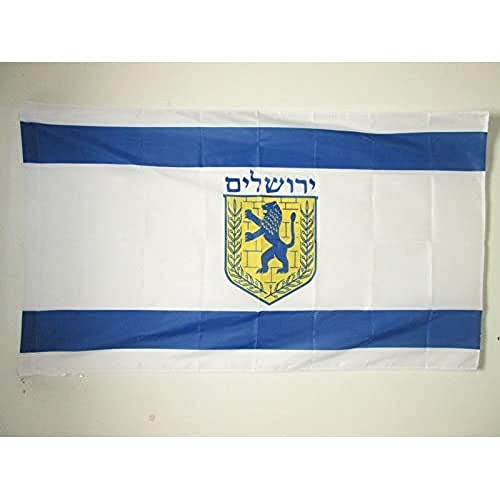 Bandiera Gerusalemme 90X60Cm - Bandiera Gerusalemme In Israele 60 X 90 Cm Foro Per Asta - Az Flag