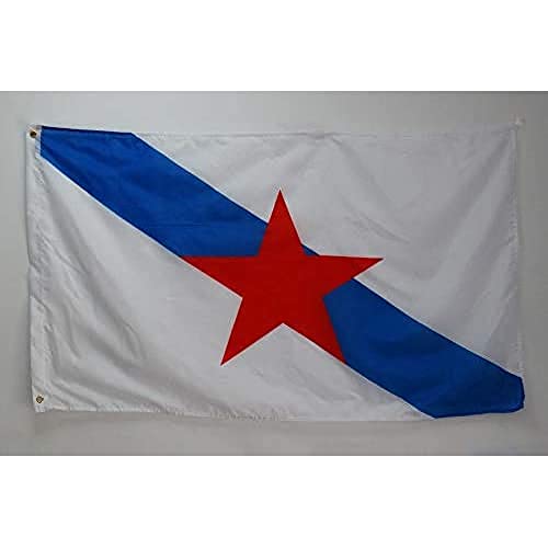 Az Flag Bandiera Galizia Estreleira 150X90Cm - Bandiera Galicia Independentista 90 X 150 Cm