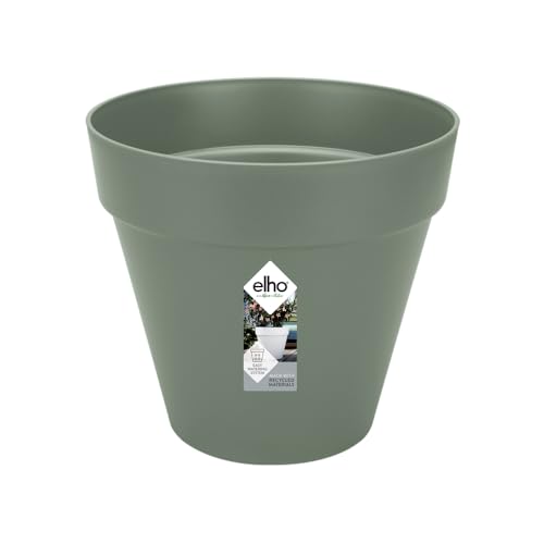 Elho Loft Urban Round 25 - Vaso Per Esterno - Ø 24.5 X H 22.0 Cm - Verde/Pistache Green