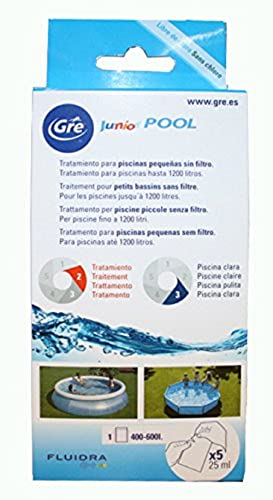 Gre Kkp525 Junior Pool Kit Per Piscina Piccola Senza Filtrazione 5 X 25 Ml, Marrone, 8, 5 X 3 X 17, 5 Cm