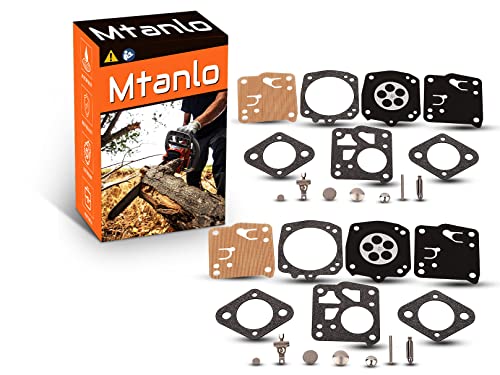 Mtanlo 2 Pezzi Kit Riparazione Carburatore Per Tillotson Rk-23Hs Rk-17Hs Husqvarna 61 266 268 272Xp 281 181 Jonsered 625 630 Homelite Xl Sxl915 X-12 S