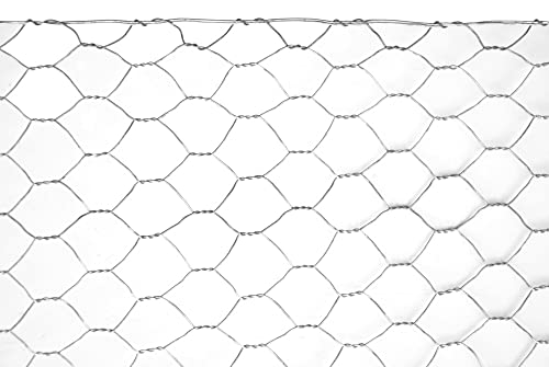 Verdelook Rete Metallica Zincata Esagonale Esazinc 1X10 M Maglia Da 16 Mm, Diametro Filo 0.7 Mm