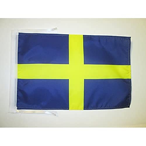 Az Flag Bandiera Verona 45X30Cm - Bandierina Verona In Veneto 30 X 45 Cm Cordicelle