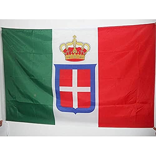 Az Flag Bandiera Regno D'Italia Corona 90X60Cm - Bandiera Reale Italiana 60 X 90 Cm Foro Per Asta