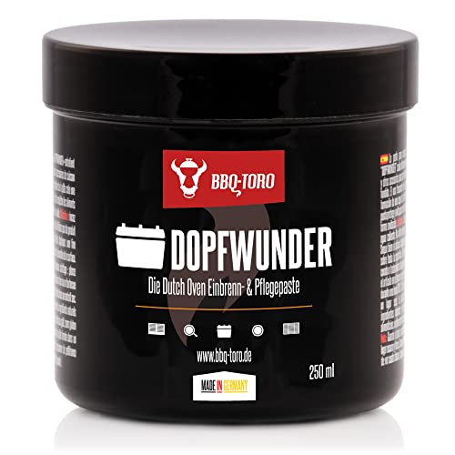 Bbq-Toro Dopfwunder - La Pasta Di Manutenzione E Stagionatura Per Dutch Oven | 250 Ml | Pasta Per La Manutenzioni Di Accessori Da Barbecue In Ghisa |