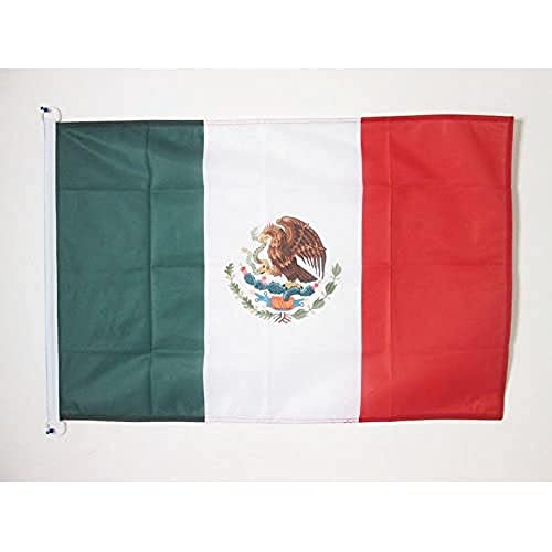 Az Flag Bandiera Navale Messico 45X30Cm - Bandiera Maritima Messicana 30 X 45 Cm Speciale Nautismo