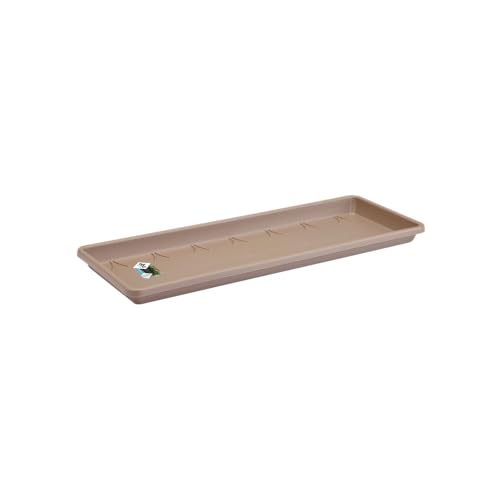 Elho Barcelona Trough Saucer Sottovaso, Marrone, 90 Cm