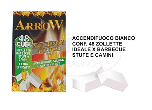 Accendifuoco Arrow 48Cubi Ideale Per Barbecue Stufe E Camini 6Confezioni