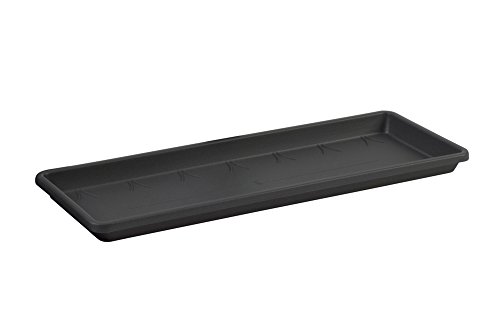 Elho Barcelona Trough Saucer Sottovaso, Nero, 40 Cm