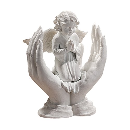 Design Toscano Statua In Marmo Sintetico Preghiere Di Un Angelo