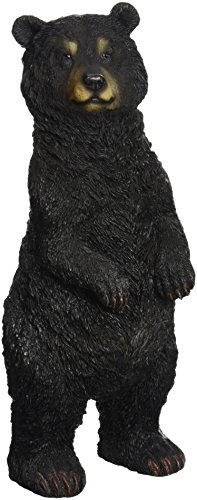 Design Toscano Qm24216001 Statua Orso Nero: In Piedi, Multicolore, 11.5X10X25.5 Cm
