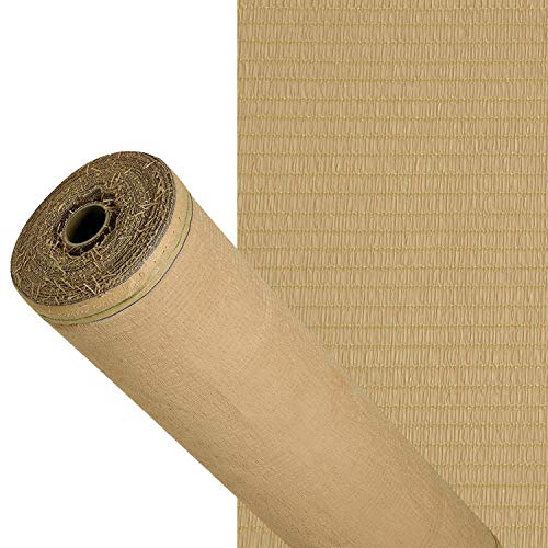Rete Ombreggiata 90%, Rotolo 1,5 X 50 Metri, Riduce Le Radiazioni, Protezione Giardino E Terrazza, Regola Temperatura, Colore Beige