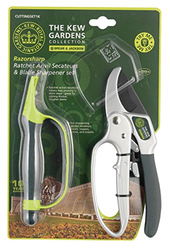 Spear & Jackson Cuttingset1K Kew Gardens Collection - Set Di Cesoie A Cricchetto E Affilatore